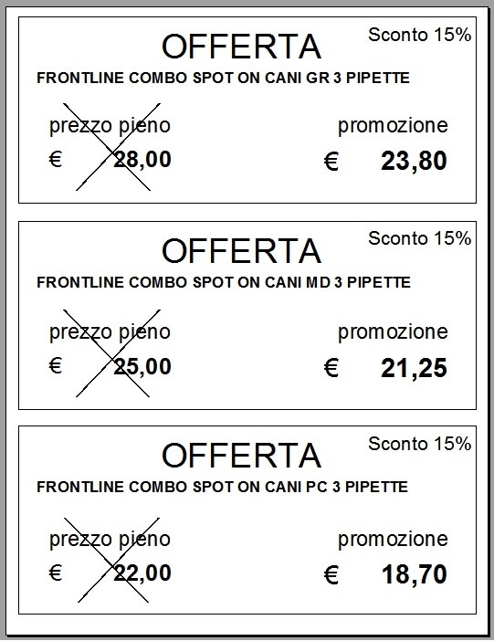 etichette per evidenza promo